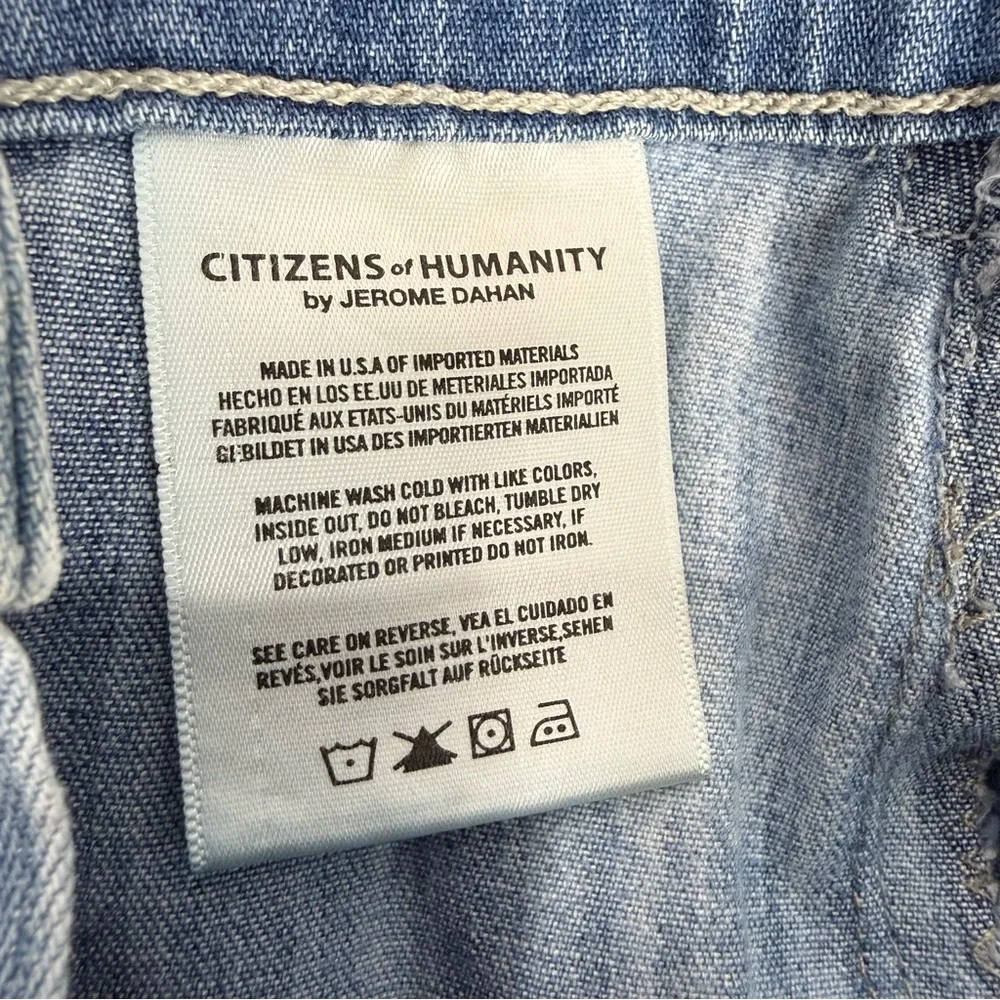 CITIZENS OF HUMANITY Leah 25 Cargo Utility Pockets 27” Waist Light Wash Jeans - Picture 10 of 15